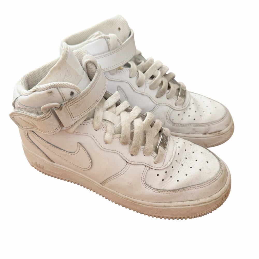 Nike Air Force 1 AF1 White High Top Sneakers Sz 6Y